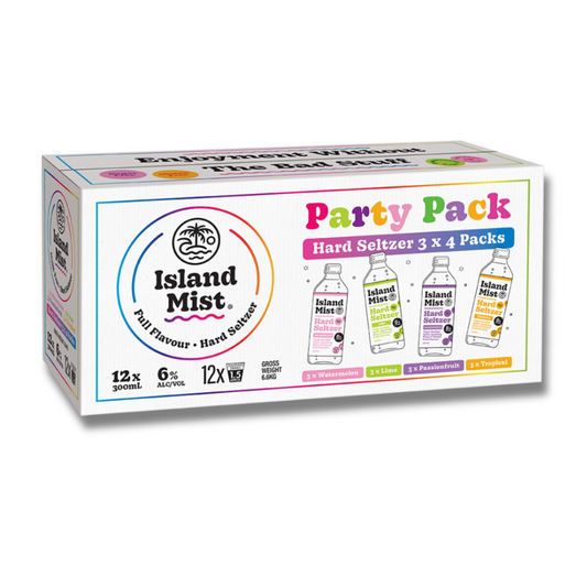 6% Party Pack - Island Mist Hard Seltzer - 12 x 300ml
